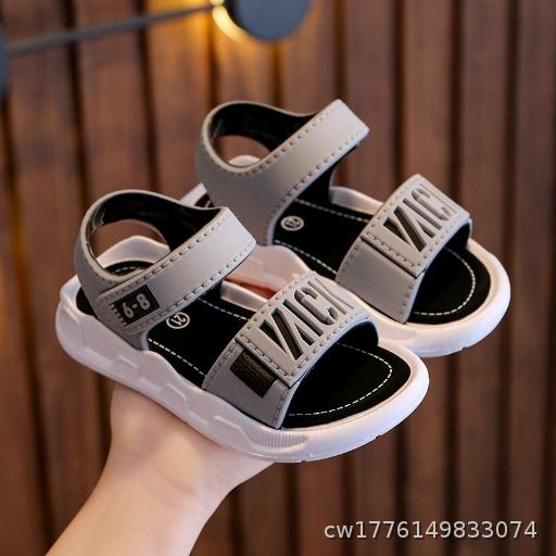 Boys' Sandals Summer Mid to Large Boys' Soft Bottom Anti slip Children's Baby Shoes
