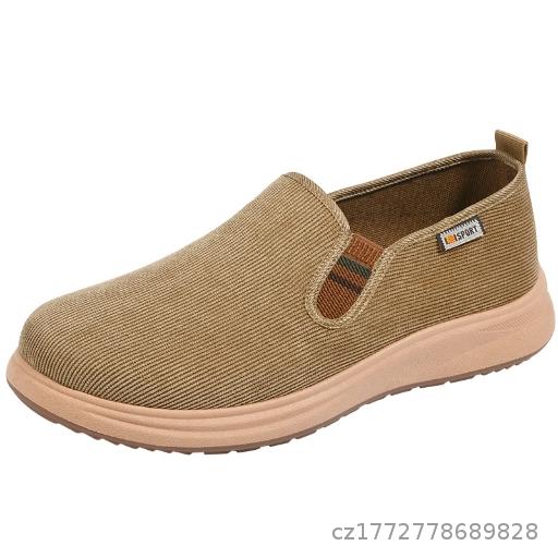  Old Beijing Cloth Shoes Men's Thick soled One Foot Stepping Spring and Autumn Soft soled Anti slip Casual Single Shoes