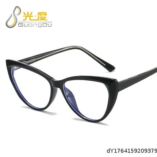 Spring Joint Spring Leg Glasses for Women - Overseas Cat Eye Anti-Blue Light Can be Matched with Myopia Glasses Frame Fashion Trendy Plain Light Glasses
