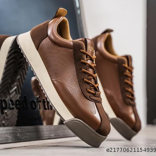 Spring casual single shoes retro comfortable brown versatile Forrest Gump shoes for young men