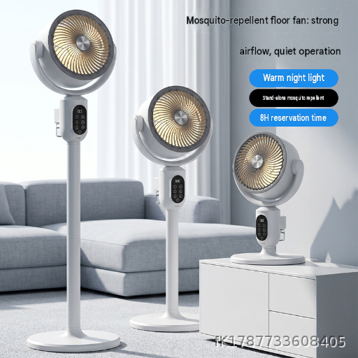  New Air Recirculation Fan Mosquito Repellent Electric Fan Home Floor Fan High Wind Vertical USB Powerful Fan