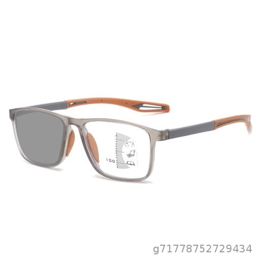  Multi focus color changing dual-use anti blue light reading glasses, sports anti slip flat light intelligent zoom manufacturer wholesale