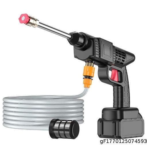  Wireless High Voltage Car Wash Water Gun, Household Car Wash Machine, Charging Water Spray Gun, Portable High Power Lithium Battery Car Wash Gun
