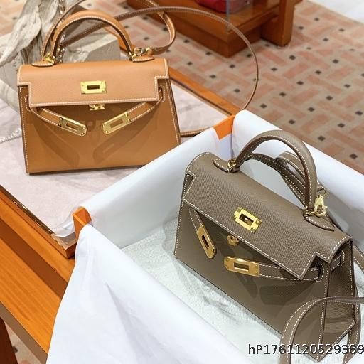 2025 Genuine Leather Bag Kelly Bag Handprint Leather Leather Leather Fashion Simple Handheld Shoulder Crossbody Bag Trendy Bag