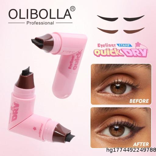 OLIBOLLA all-in-one double head seal pen One seal forming and color rendering of eyeliner free liquid pen