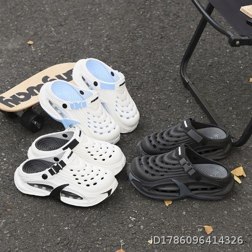  Sports Slippers for Men, 2026 New Outdoor Casual Breathable, Thick soled, Anti slip, Wear resistant, Hole Shoes, One Shoe, Two Wear