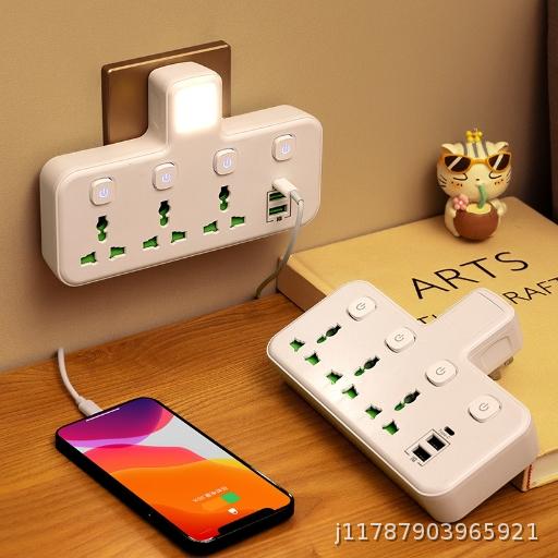 Socket Converter with Independent Switch Expander Hot Selling Short Wire European Standard Plug