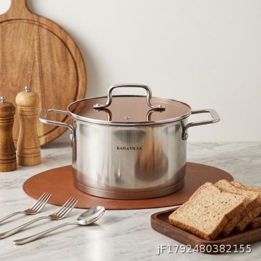  High end thickened food grade stainless steel soup pot, double ear stew pot, noodle pot, dessert pot, gift box, foreign trade cross-border