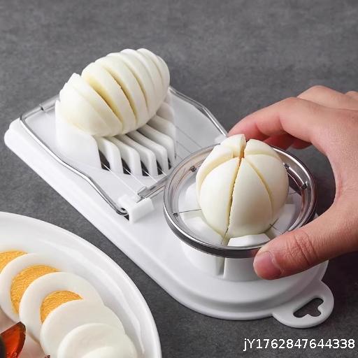 Multi functional egg cutter Stainless steel manual Preserved eggs slicing and egg cutting artifact 2-in-1 Century egg divider