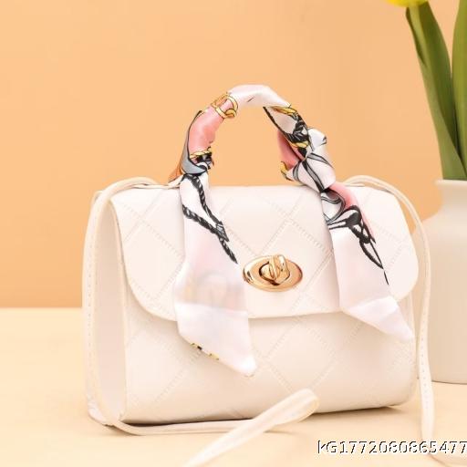  New Spring 2025 Lingge Silk Scarf Handbags, Ladies Handbags