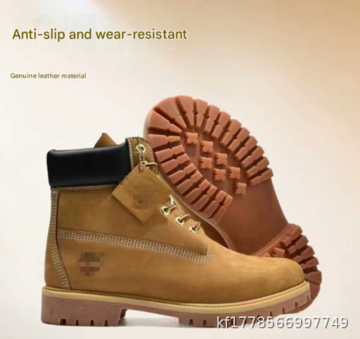  Rhubarb Boots Waterproof and Durable Men's and Women's Mountaineering Shoes High Top Martin Boots Anti Slip