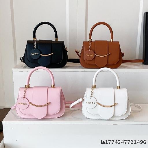  Handbag, Women's 2025 Summer New Style, Solid Color, Trendy Smile Bag, Versatile, Simple Style, Single Shoulder, Cross Shoulder, Small Bag