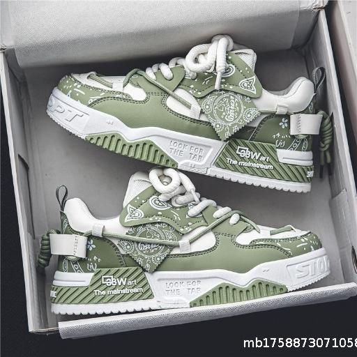  Men's Shoes 2025 New Summer Versatile, Niche Original, Casual, Flat Shoes, Sports Thick soled, Height Increasing, Bread Trendy Shoes