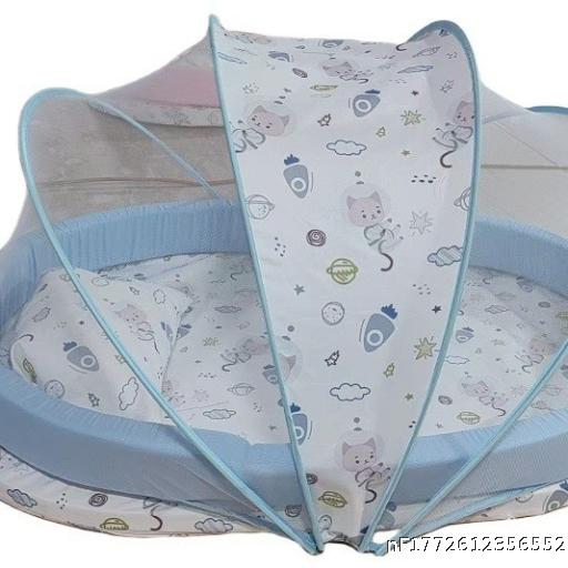[10 Wholesale Prices] Children's Convenient Baby Full Face Foldable Sponge Floor Cotton Thickened Insect and Mosquito Resistant Baby Bed Bed Bed Mosquito Net