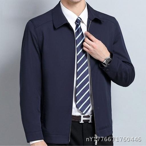  Jacket for Men, Middle aged Men, Spring and Autumn Edition, Collar Jacket, Business and Leisure, Middle aged and Elderly, Dad, Loose Type