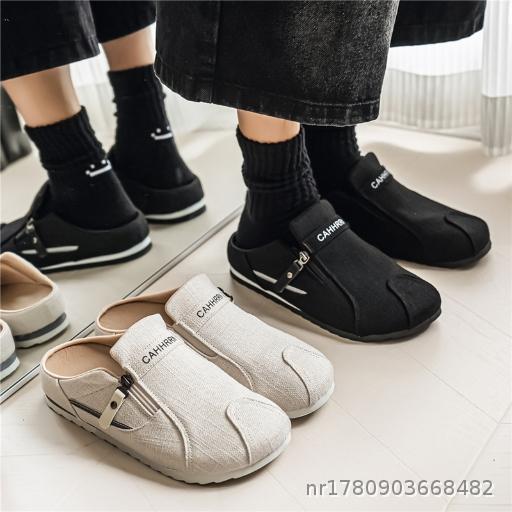 Baotou Half Dragged Casual Comfortable Breathable Fashion Flat Heel Versatile Daily Men's Slippers