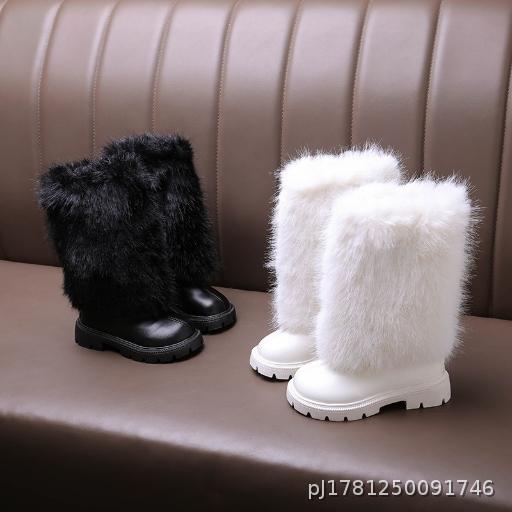 Girls' Leather Boots Autumn/Winter Long Barrel