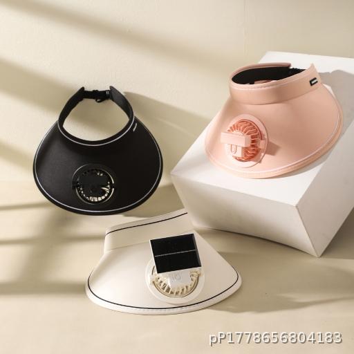 [Wholesale 10] 26 year new hat fan candy hat solar simple charging fan 300mA three speed convenient