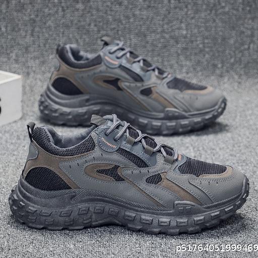 Labor protection shoes for men, spring and autumn breathable mesh shoes for men, wear-resistant sports dad shoes for men