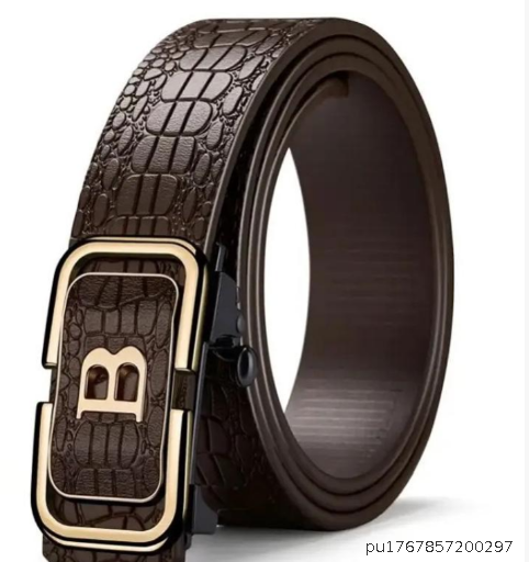  Wholesale 10 piece set of belts for men without teeth, wearing inside letters, automatic buckle cowhide, crocodile pattern belt, casual versatile pants belt, factory direct sales