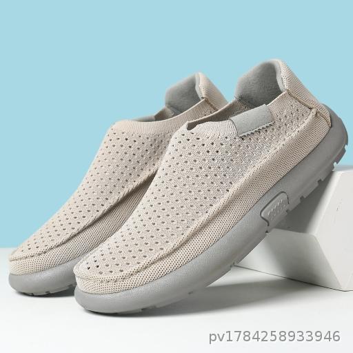  Men's Summer Comfortable, Lightweight, Versatile Shoes for Daily Leisure, Sports Style, Single Shoes, One Step Lazy Shoes