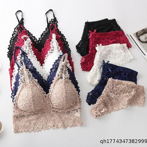 Bra Set, Women's Small Breasts, Converge Bra, Sexy Temptation, Lace, Large Size, Anti sagging, Large Size, Sexy Underwear