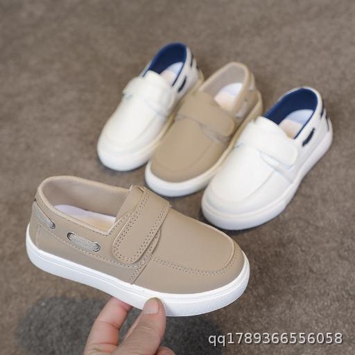  Spring and Autumn Lightweight, Soft soled, Breathable, Versatile, Boys' One Step Shoes, Le Fu Shoes, Casual Board Shoes, Leather Shoes, 