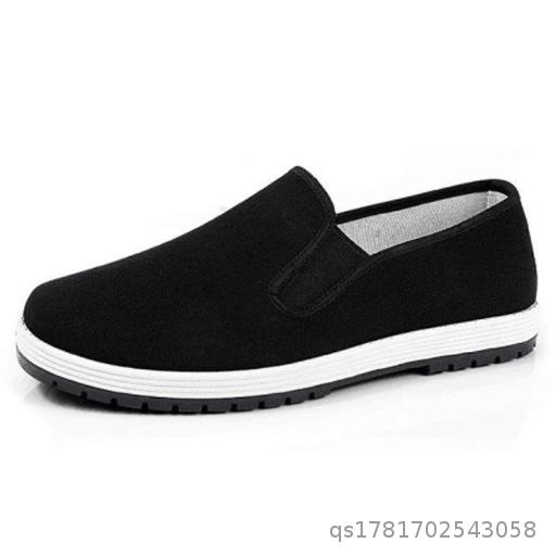 Tri Service 3520 Military Black Cloth Shoes Old Beijing Cloth Shoes Men's and Women's Beef Reinforced Bottom Rubber Bottom Black Cloth Shoes Work Shoes