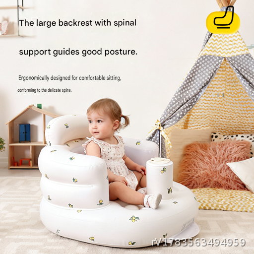  PVC Inflatable Toy Sofa for Children and Babies, Anti fall Seating, Learning Chair, Inflatable Baby Sofa