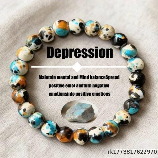 [Wholesale 5pcs] Hot selling Bracelet, Anxiety Mood Natural Stone Bracelet, European and American Hot Selling New Wholesale