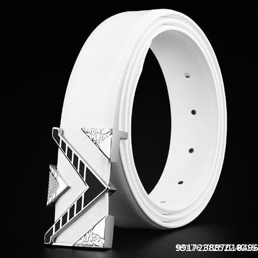  Belt, Male, Young, Young, Student, White Pants, Fashion, Smooth Buckle, Personalized Belt, Korean Version, Versatile, Simple, Trendy