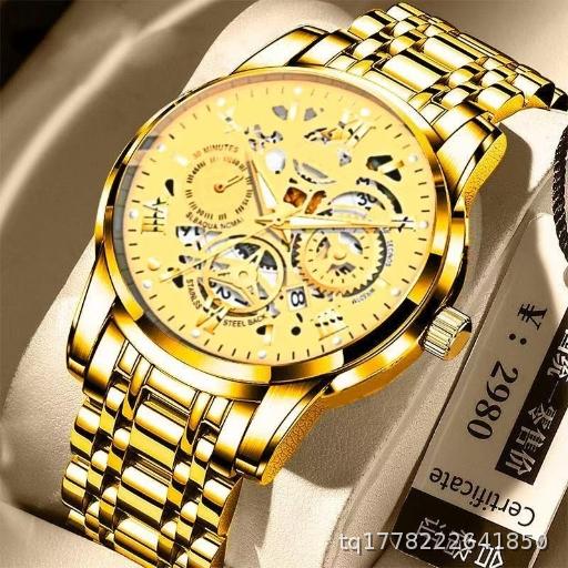 2026 Quartz Movement Hollow Design Men's Watch Night Light Waterproof Men's Watch