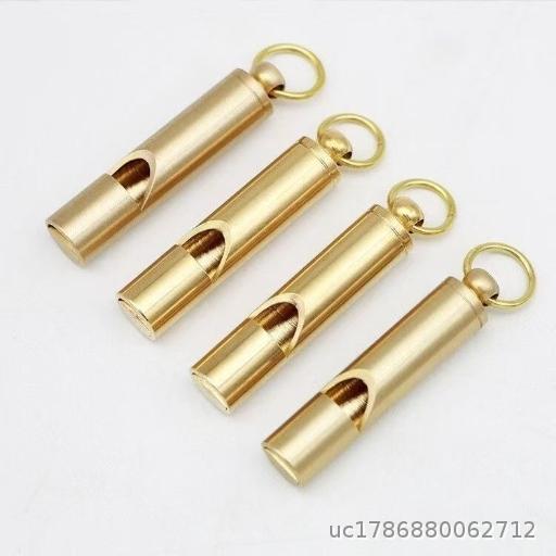 Brass Whistle Lifeguard High Voice Super Sound Metal Survival Whistle Emergency Earthquake Whistle Outdoor Alarm Firefighting Equipment