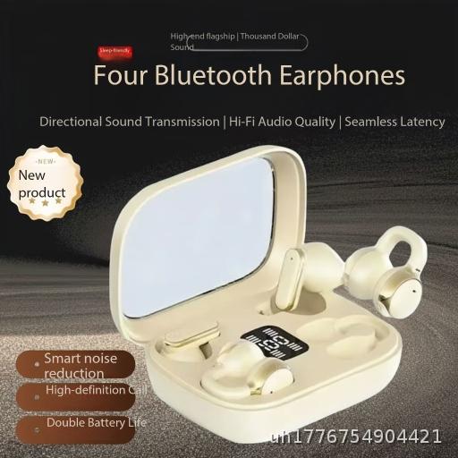  New Q10 Dual ear Wireless Bluetooth Earphones OWS Clip on Ear Hanging Sports Noise Cancelling Earphones with Long Battery Life