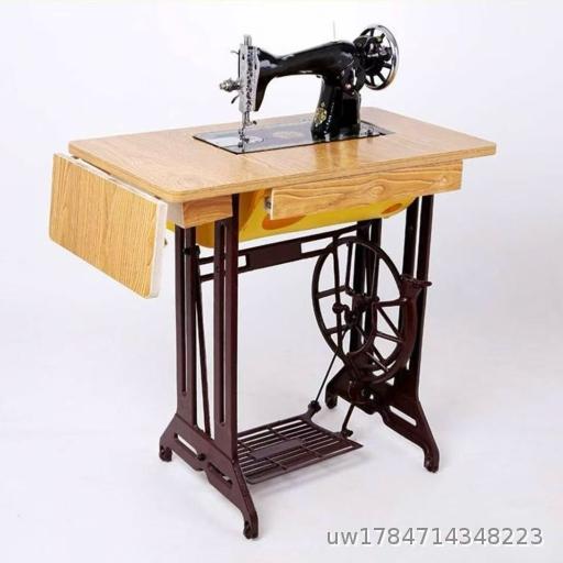 Old style household sewing machine, electric thick desktop, handheld, foot pedal, mini small sewing cart