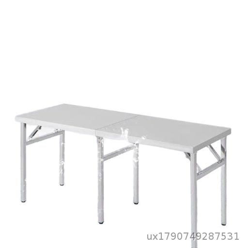  Thick stainless steel folding table, dining table, stall table, outdoor household and commercial rectangular workbench, operating table