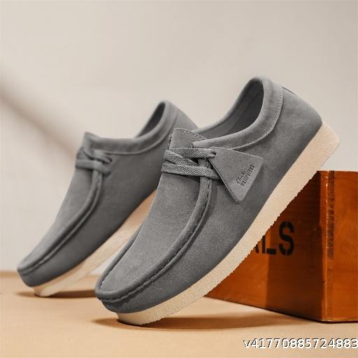  2025 Spring/Summer Matte Snail Shoes, Internet Famous Popular Soft soled Casual Leather Shoes, One Step Stepping Bean Shoes, Men's Shoes