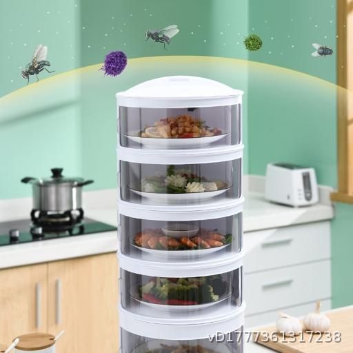  Large Customer Insulated Vegetable Cover Plastic Multi Layer Insulated Meal Box Food Leftover Preservation Storage Dustproof Food Cover