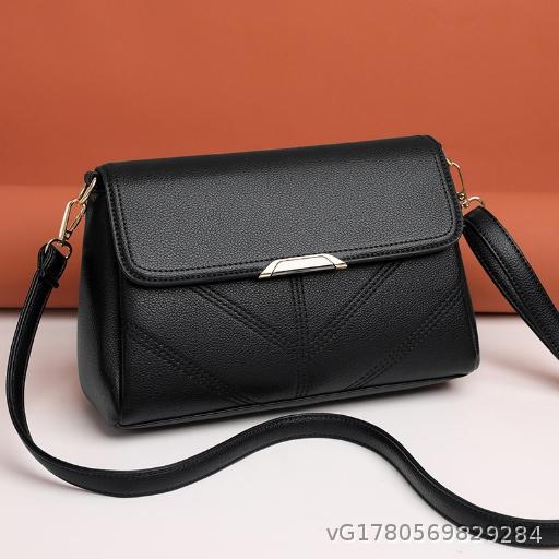  Women's New Fashionable and Versatile Bag, Trendy Student Flip up Women's Bag, Elegant Single Shoulder Crossover Small Square Bag