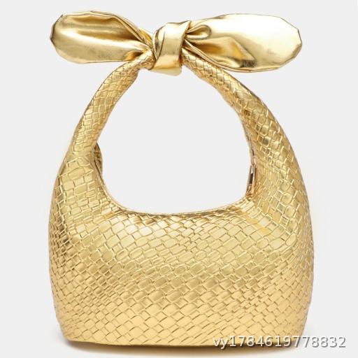 Fashion and casual woven bag, commuting simple tote bag, armpit bag