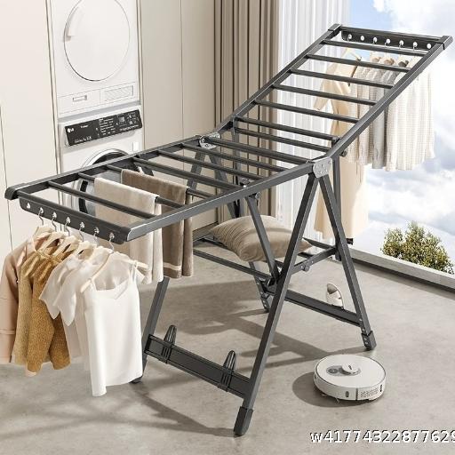 Folding clothes rack floor to ceiling household indoor cooling clothes rack balcony baby cooling clothes pole