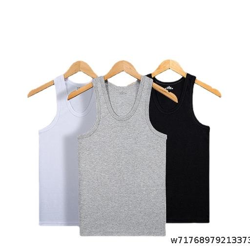  Men's High Quality Cotton Tank Top, Sports and Fitness Tank Top, All Cotton Sleeveless Base Tank Top