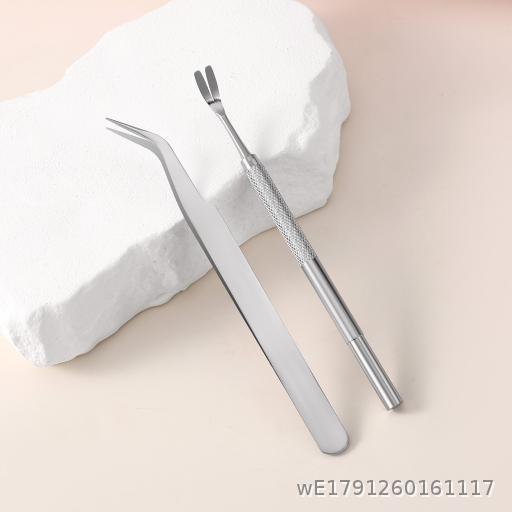 Stainless steel tick clamp tool flea tweezers dog tick clamp three piece set multifunctional