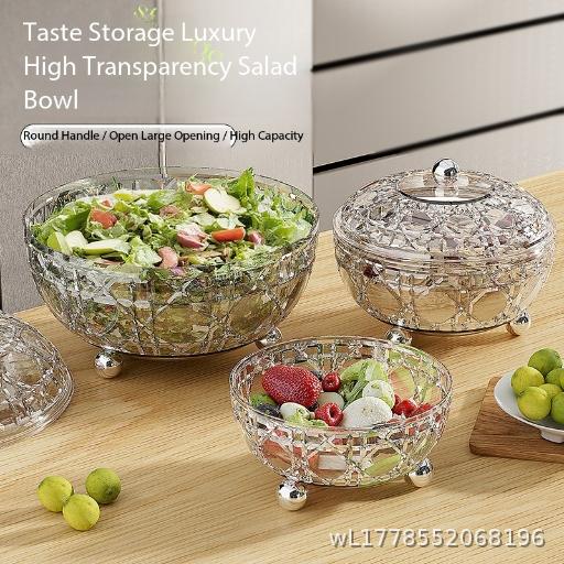  Transparent candy cup, household dried fruit snack can, moisture-proof European style covered candy can, fruit salad bowl, storage can, wholesale