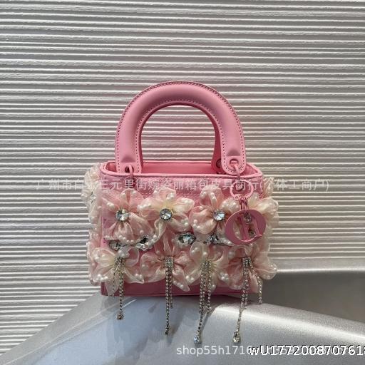 Lace Versatile Fashion Crossarm Handbag Small Square Bag Premium