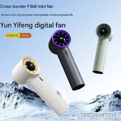 199 levels new small fan, 10 levels high wind power LED display, table holder, handheld outdoor commuting