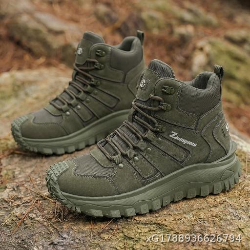 Outdoor Functional Men's Mountaineering and Hiking Wear resistant Work Clothes Shoes Large Size Lightweight Thick Bottom Versatile Sports and Leisure Men's Shoes