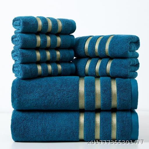  Pure cotton gold edged square towel, towel, bath towel set, 8-piece set, wash face and shower multi piece set