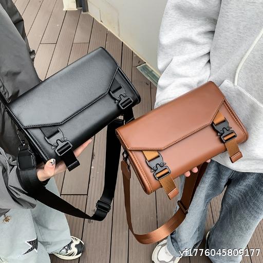 Crossbody Bag Premium Sense Bag Cover Type Mobile Phone Bag Commuter Shoulder Bag Female Design Sense Lock Postman Bag