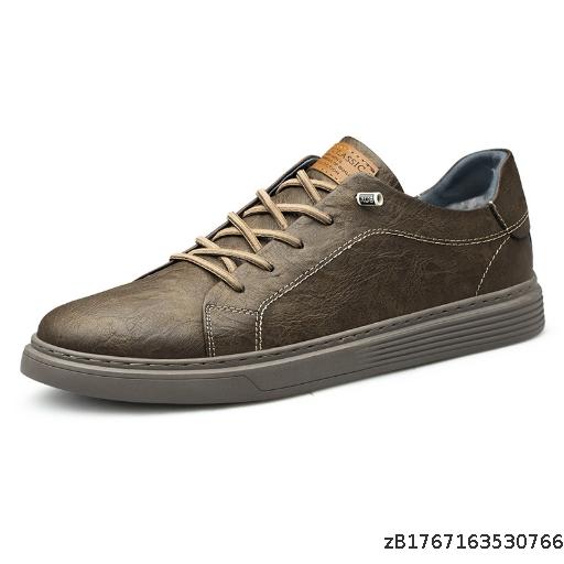 Two layer cowhide men's shoes versatile men's soft soled leather casual leather shoes board shoes men's foot pedals large size summer breathable
